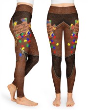 Don't judge Leather Pattern Print High Waist Leggings front