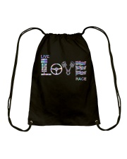 Live Love Race Drawstring Bag tile