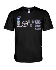 Live Love Race V-Neck T-Shirt tile