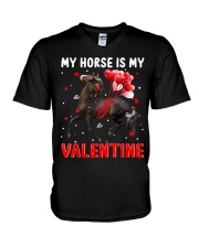 My Horse Is My Valentine Valentine V-Neck T-Shirt tile