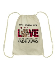 You Know My Love For My Dogs Valentine's Day Drawstring Bag tile