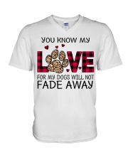 You Know My Love For My Dogs Valentine's Day V-Neck T-Shirt tile