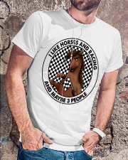 I Like Horses And Racing Classic T-Shirt lifestyle-mens-crewneck-front-4
