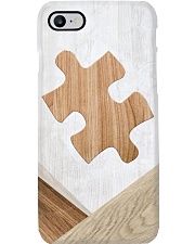 Autism Awareness Faux Wood Print Phone Case i-phone-8-case