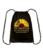 In March We Wear Orange Drawstring Bag tile
