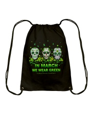 In March We Wear Green Drawstring Bag tile