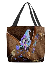 Faith Hope Love Leather Pattern Print All-over Tote front