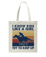 Ride like a girl Tote Bag tile