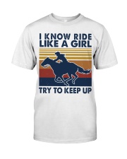 Ride like a girl Classic T-Shirt front