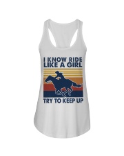 Ride like a girl Ladies Flowy Tank tile