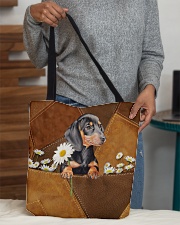 Lovely Dachshund Leather Pattern Print All-over Tote aos-all-over-tote-lifestyle-front-10