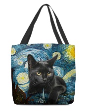 Black cat starry night All-over Tote front