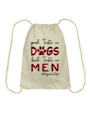Good Taste In Dogs Drawstring Bag tile