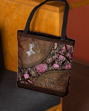 Country Girl Leather Pattern Print All-over Tote aos-all-over-tote-lifestyle-front-02