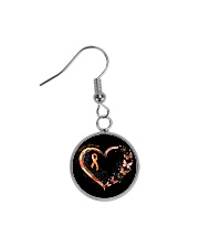Never Give Up Circle Earrings tile
