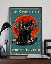 Cat Welcome People Tolerated 11x17 Poster lifestyle-poster-2