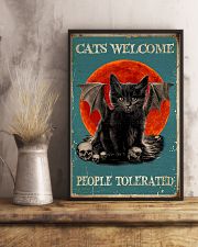 Cat Welcome People Tolerated 11x17 Poster lifestyle-poster-3