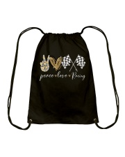 Peace Love Racing Drawstring Bag tile