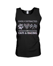 Easily Distracted By Cats And Racing Unisex Tank tile