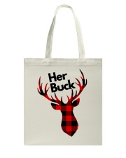 Her Buck His Doe Valentine Tote Bag tile