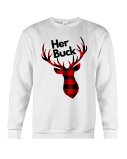Her Buck His Doe Valentine Crewneck Sweatshirt tile