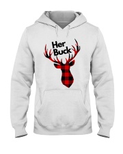 Her Buck His Doe Valentine Hooded Sweatshirt tile