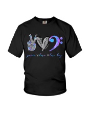 Peace love low key Youth T-Shirt tile