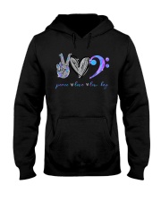 Peace love low key Hooded Sweatshirt tile