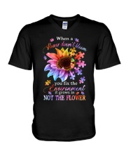 Fix The Environment V-Neck T-Shirt tile