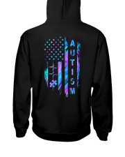 Autism awareness American flag Hooded Sweatshirt tile