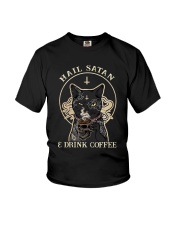 Hail Satan Drink Coffee Youth T-Shirt tile