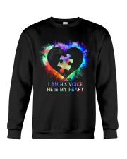 I Am His Voice He Is My Heart Crewneck Sweatshirt tile