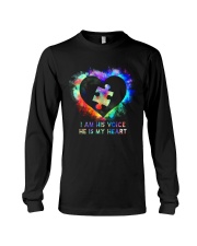 I Am His Voice He Is My Heart Long Sleeve Tee tile