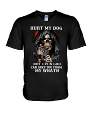 Hurt My Dog V-Neck T-Shirt tile