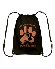 Easily Distracted By Dogs and Guitar Drawstring Bag tile