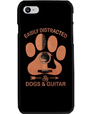 Easily Distracted By Dogs and Guitar Phone Case tile
