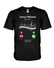 Sorry I Missed Your Call V-Neck T-Shirt tile
