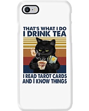 I Drink Tea I Read Tarot Cards Phone Case tile