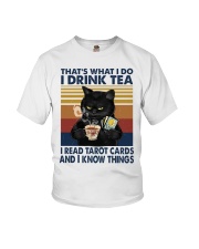 I Drink Tea I Read Tarot Cards Youth T-Shirt tile
