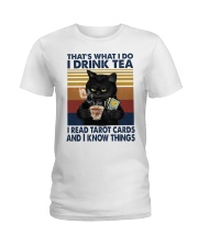 I Drink Tea I Read Tarot Cards Ladies T-Shirt tile