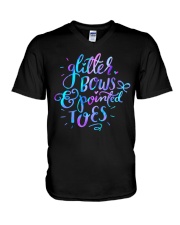 Bows and Pointed Toes V-Neck T-Shirt tile