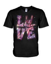 Love ASL V-Neck T-Shirt tile