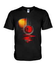 Moonlight Guitar V-Neck T-Shirt tile