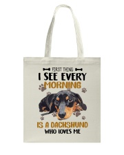 First Thing I See Tote Bag tile