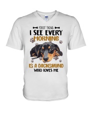 First Thing I See V-Neck T-Shirt tile