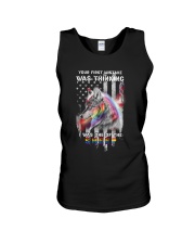 Your first mistake was thinking Unisex Tank tile