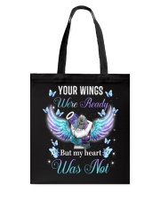 I Wear Teal And Purple Tote Bag tile