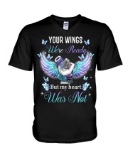 I Wear Teal And Purple V-Neck T-Shirt tile