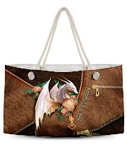 Bag Of Holding Leather Pattern Print Weekender Tote tile