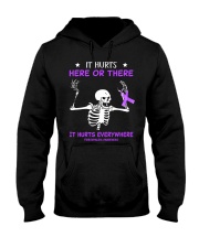 It Hurts Here Or There Hooded Sweatshirt tile